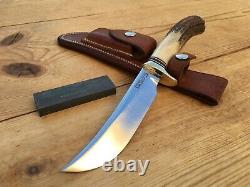 RANDALL MODEL 4-5 BIG GAME SKINNER KNIFE STAG HANDLE VIETNAM WAR ERA c. 1965-1969