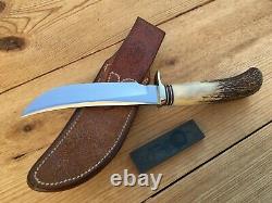 RANDALL MODEL 4-5 BIG GAME SKINNER KNIFE STAG HANDLE VIETNAM WAR ERA c. 1965-1969