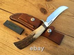 RANDALL MODEL 4-5 BIG GAME SKINNER KNIFE STAG HANDLE VIETNAM WAR ERA c. 1965-1969