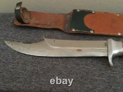 RARE 1950s SOLINGEN GERMANY 13.5 RHINO BOWIE 469 STAG BONE AFRICAN HUNTER KNIFE