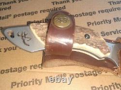 RARE BROWNING mod 257 hunting knife made in Italy with sheath