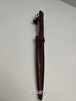 RARE HOFFRITZ SOLINGEN GERMANY HUNTING KNIFE Dagger Eagle Claw & Ball W SHEATH