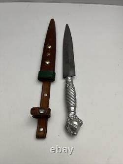 RARE HOFFRITZ SOLINGEN GERMANY HUNTING KNIFE Dagger Eagle Claw & Ball W SHEATH