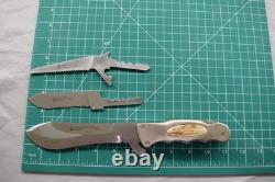 RARE! Puma White Hunter Multi Blade with Leather Sheath 282100 NOS NIB