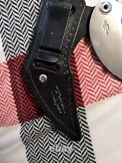 RARE VINTAGE KEMPO CLAW PROTOTYPE FIXED BLADE KNIFE with orig. Leather Sheath