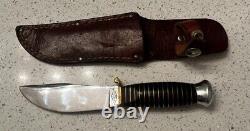 RARE Viking 1940s Eric Wedemeyer WOODCRAFT SKINNER HUNTING KNIFE And Sheath