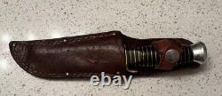 RARE Viking 1940s Eric Wedemeyer WOODCRAFT SKINNER HUNTING KNIFE And Sheath