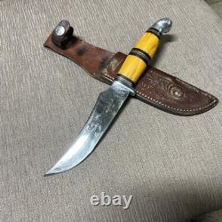 RARE, Vintage Kinfolks Trailing Point Skinner, Butterscotch-Bakelite, Sheath