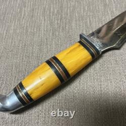 RARE, Vintage Kinfolks Trailing Point Skinner, Butterscotch-Bakelite, Sheath