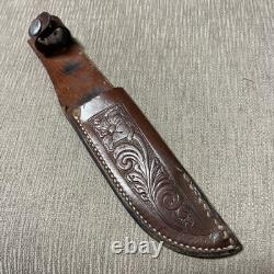 RARE, Vintage Kinfolks Trailing Point Skinner, Butterscotch-Bakelite, Sheath