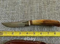 RARE Vintage Randall Made Model 8-4 Trout and Bird Knife, Pinned Stag Handle