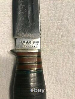 RARE Wade Butcher Teddy Hunting Knife With ORIGINAL LEATHER SHEATH England