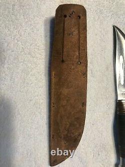 RARE Wade Butcher Teddy Hunting Knife With ORIGINAL LEATHER SHEATH England