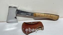 RESTOMOD Vintage Bridgeport Hatchet Camping Tool new sheath new handle inserts