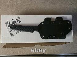 RMJ Tactical Unmei Knife Black MagnaCut Blade Black G-10 withSheath