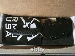 RMJ Tactical Unmei Knife Black MagnaCut Blade Black G-10 withSheath