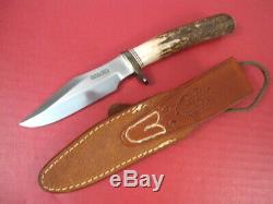 Randall Knife 8-4 Trout and Bird withOriginal Scabbard 1980's Vintage XLNT