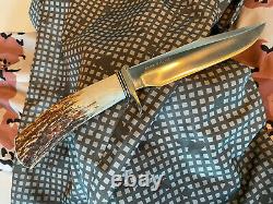 Randall Made Knife Vintage Model-12 Little Bear Stag Handle 6-blade With Sheath