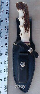 Randall Made Knife mod 19, Stag Compass handle BLK SHEATH EXCELLENT CONDITION