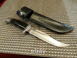 Rare 1972-86 FAMOUS BUCK USA 119 BOWIE SET Vtg. HUNTING SKINNER KNIFE, BOX, CASE