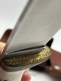 Rare 1986 T. S. GatorMeyer Anderson, AK Handcrafted Knife & Leather Sheath