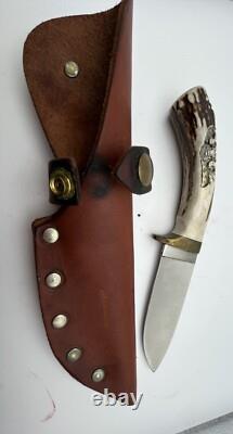Rare 1986 T. S. GatorMeyer Anderson, AK Handcrafted Knife & Leather Sheath