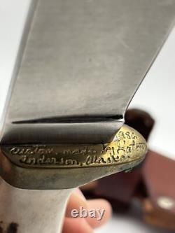 Rare 1986 T. S. GatorMeyer Anderson, AK Handcrafted Knife & Leather Sheath