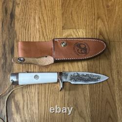 Rare 1997 Blackjack Classic Blades Woodsman Ducks Unlimited Knife Leather Sheath