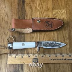 Rare 1997 Blackjack Classic Blades Woodsman Ducks Unlimited Knife Leather Sheath