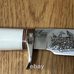 Rare 1997 Blackjack Classic Blades Woodsman Ducks Unlimited Knife Leather Sheath
