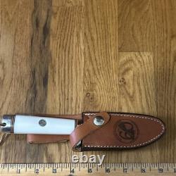 Rare 1997 Blackjack Classic Blades Woodsman Ducks Unlimited Knife Leather Sheath
