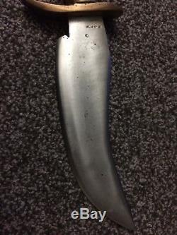 Rare American Mork Custom Stag Bowie Vintage Usa Hunting Knife /case