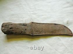 Rare Antique 1865 Cambridge Cutlery Works Sheffield Sheath Knife Stag Handle