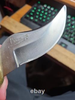 Rare Beaver USA Fixed Blade Knife Iron Mountain Custom USA Skinner 098