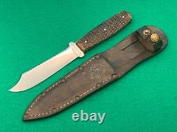 Rare Catteraugus Vintage Knife Excellent 90 100 Years Old & Sheath