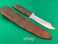 Rare Catteraugus Vintage Knife Excellent 90 100 Years Old & Sheath