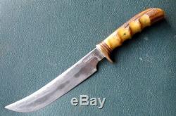 Rare Early Randall Made Knife # 4-7 Finger Grip Pinned Handle Mid 1940's WW2