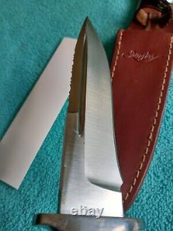 Rare Junglee Baby Hattori Fighter Knife With Original Leather Sheath