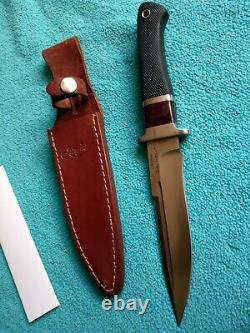 Rare Junglee Baby Hattori Fighter Knife With Original Leather Sheath