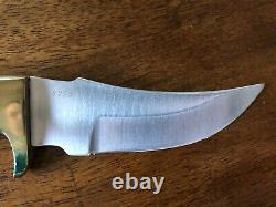 Rare Kershaw Dan Harrison Custom Skinner Fixed Blade Knife With Leather Sheath