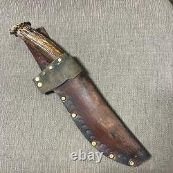 Rare, Linder-Messer Ranger Blade, Unused, Custom Crown Stag, Custom Sheath
