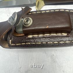 Rare RBH Custom Large Survival Knife Micarta Type Wooden Handle withSheath