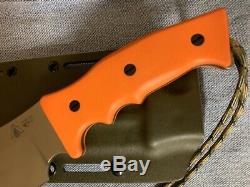 Rare Survive! Knives GSO-10 Survival Fixed Blade Knife & Sheath with Orange Scales
