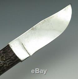 Rare VTG Camillus Cutlery USA 4 Line Jigged Bone Outers Sportsman Hunting Knife