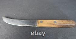 Rare Vintage Big Buck Salt Lake City Fixed Blade Knife & Sheath Unknown