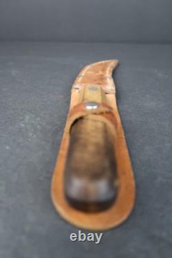Rare Vintage Big Buck Salt Lake City Fixed Blade Knife & Sheath Unknown