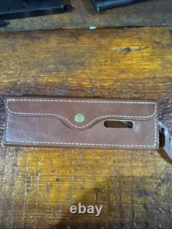 Rare Vintage Browning Model 377 Knife With Leather Case