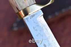 Rare Vintage Custom Ottosen 96 Stag Fixed Blade Hunting Knife P100 Nice (26743)