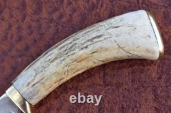 Rare Vintage Custom Ottosen 96 Stag Fixed Blade Hunting Knife P100 Nice (26743)