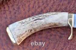 Rare Vintage Custom Ottosen 96 Stag Fixed Blade Hunting Knife P100 Nice (26743)